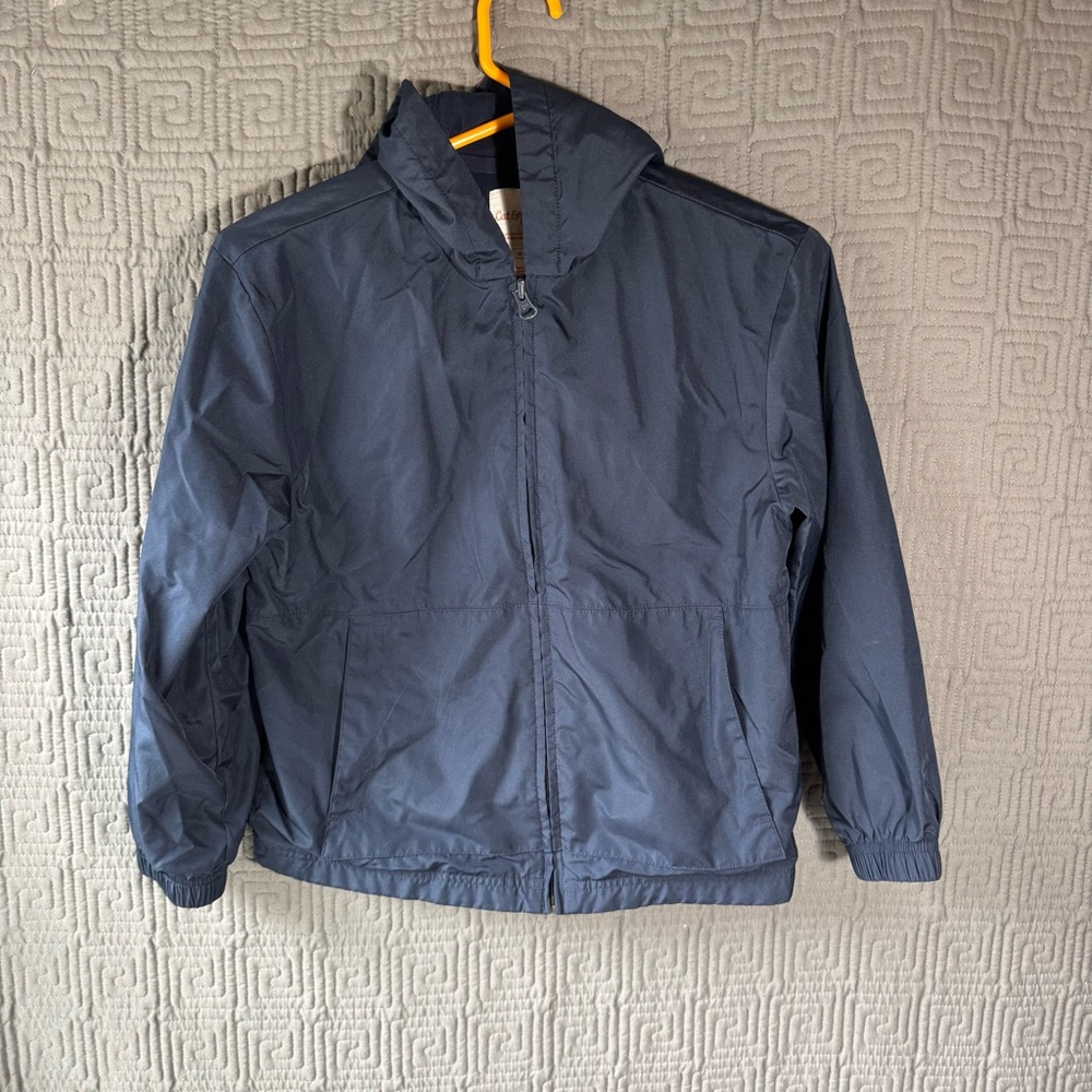 Cat & Jack Jacket Boys Medium School Uniform Full Zip Hoodie Navy Blue